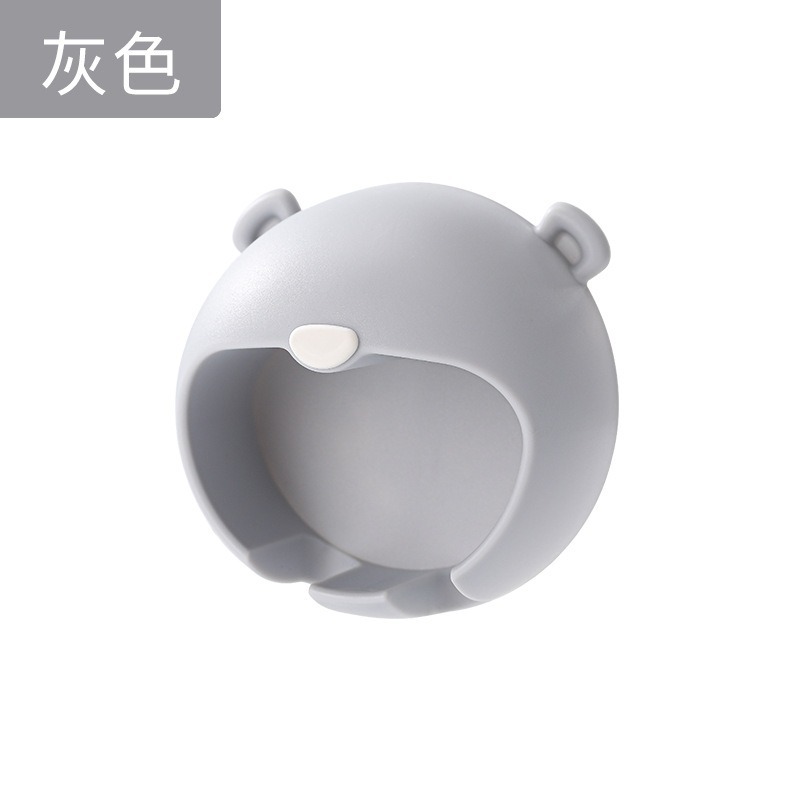 Baño colgado en la pared sin perforación oso cepillo de dientes estante de dibujos animados sin marcas de doble agujero cepillo de dientes estante de almacenamiento de cepillo de dientes eléctrico