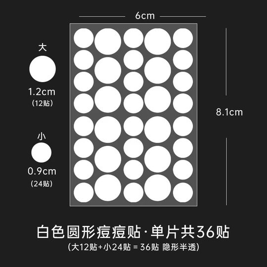 YM net red with in stock transparent 36 pimple patch invisible acne patch for men and women waterproof sweat-proof youth pimple patch