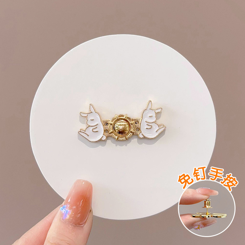 Broche de cintura para mujer falda apretada cintura artefacto pin fijo botón de botón anti-peregrino broche anti-peregrino
