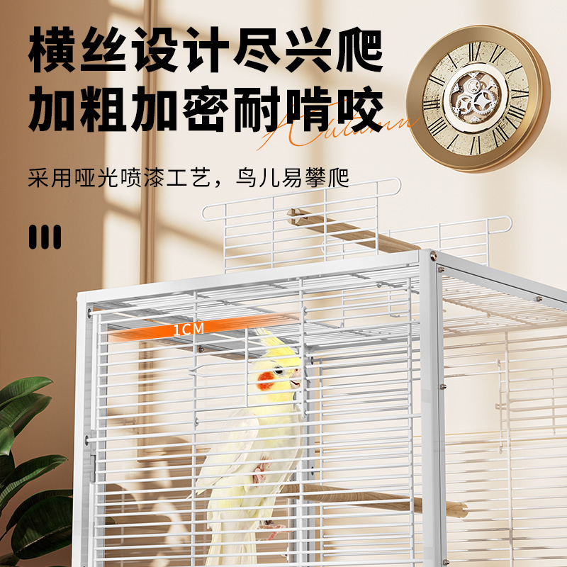 横糸透明アクリル防滴オウムケージ鳥かご虎皮黒鳳牡丹ヴィラ繁殖ケージ大型ケージ|undefined