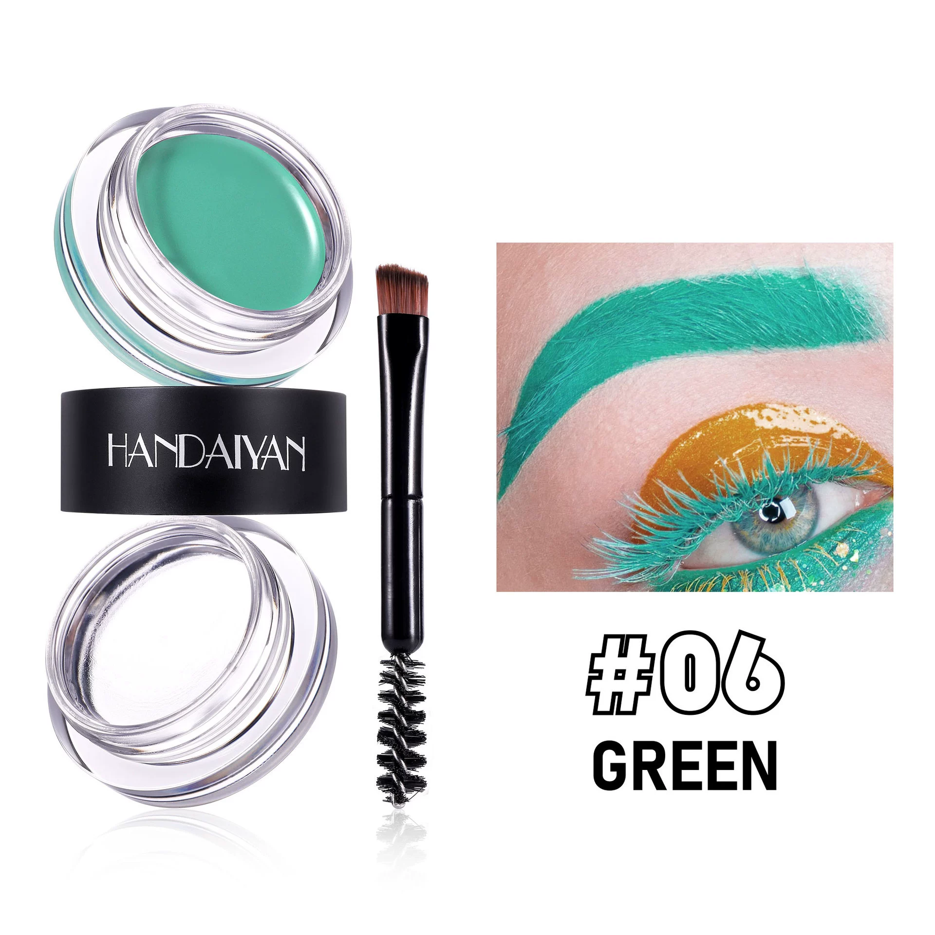 (Cross-border trading), waterproof eyebrow dye, new collection, 2 in 1, 8 colors