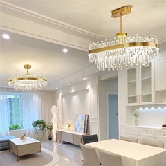 客厅灯北欧现代简约大气主卧室灯设计师灯具组合套餐轻奢水晶吊灯