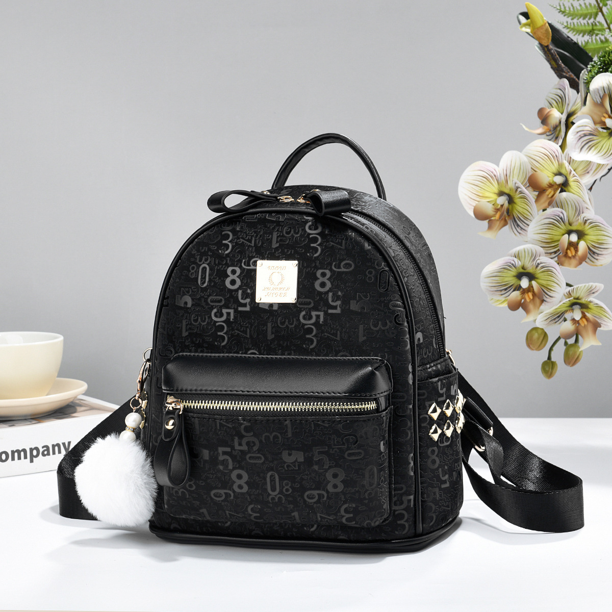 2026 nuevo temperamento retro alfanumérico impresión mochila de lujo mochila de mujer estudiantes bolsas de mujer casuales universales