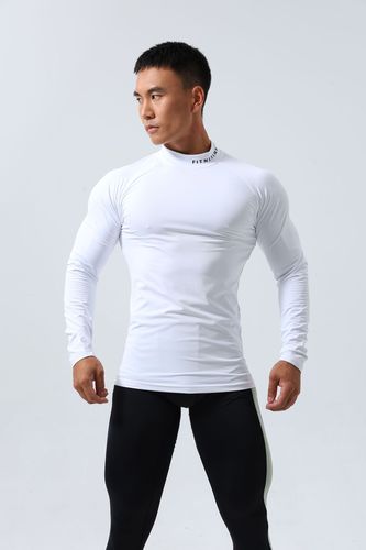 Fitness tight-fitting quick-drying clothing for men breathable super elastic tight-fitting long-sleeved quick-drying clothing