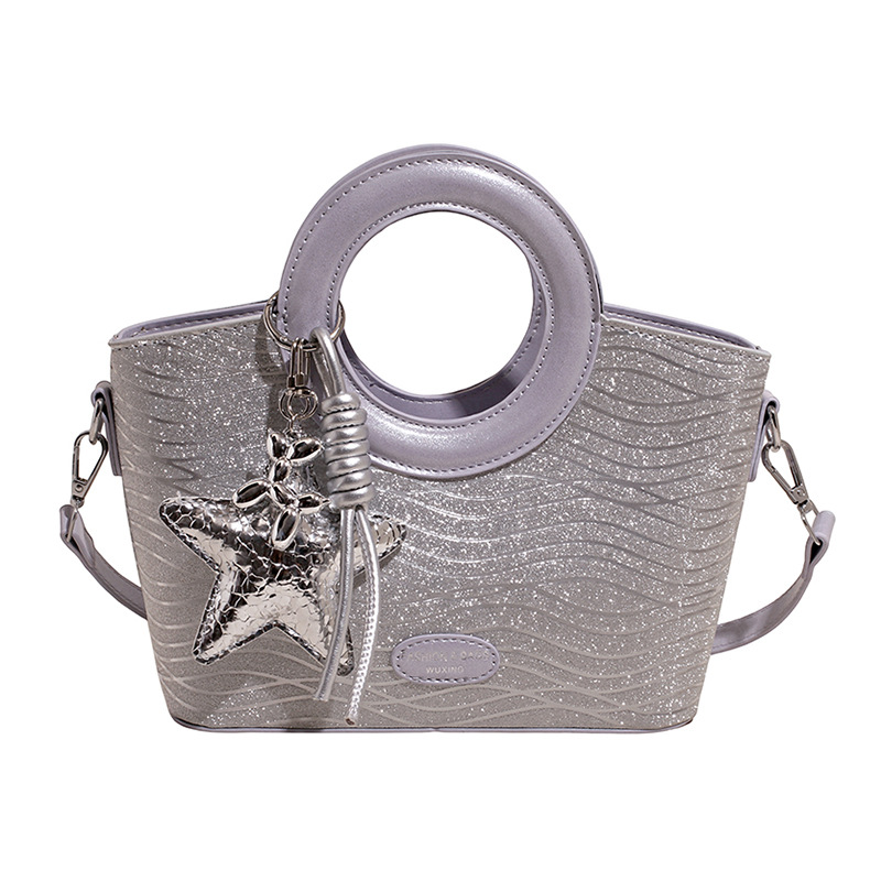 Bolso Tote popular de este año 2025 nuevo bolso de color en contraste bolso de hombro con patrón de onda bolso de mensajero con lentejuelas con estampado de leopardo mujer