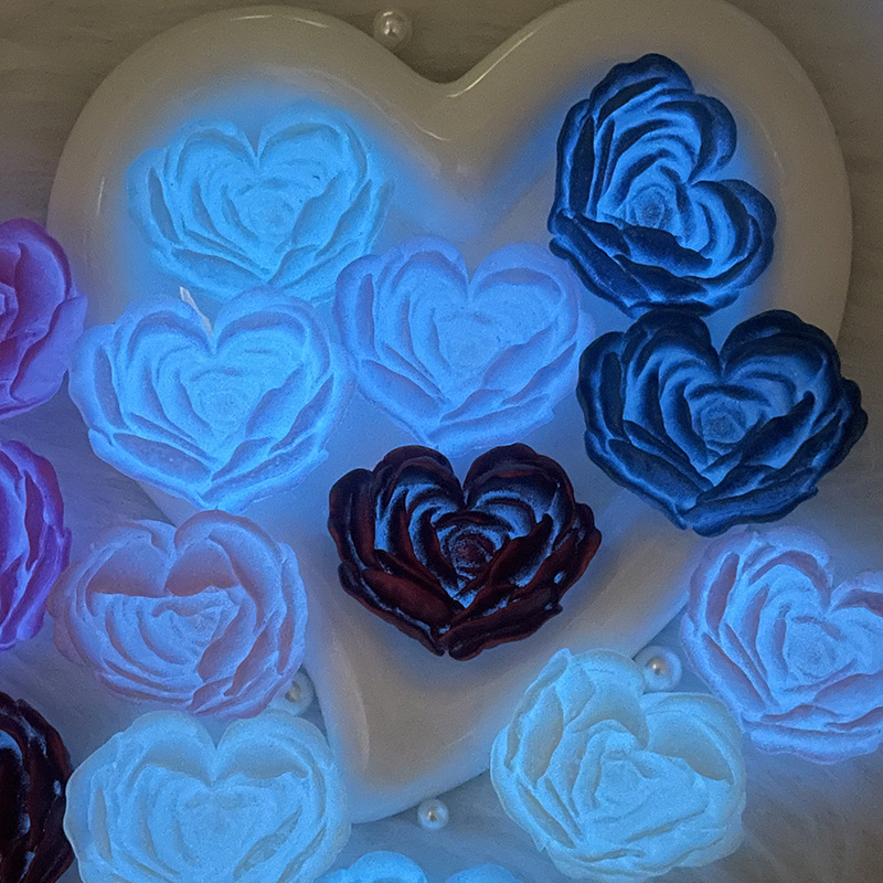 新しいベルベットの愛のバラの花の樹脂部品はdiy携帯ケースのクリームのヘアピンの収納ケースの装飾を作ります。