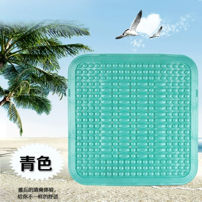 Car seat cushion, summer plastic heat-insulating cooling pad, all-season universal new cooling mat, semi-enclosed car seat cushion, ice silk seat cover (Seat cushion, seat cover) - plastic-small-square-mat-light-green