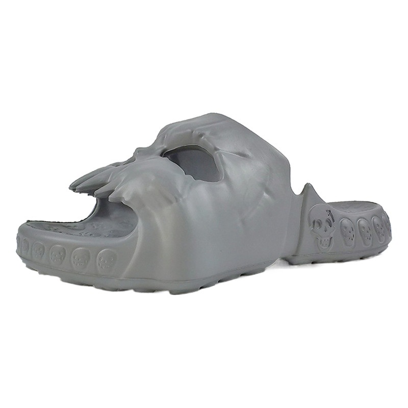 Cross-border exclusivo 2023 nuevo cráneo flip-flops super suave de suela gruesa par zapatillas