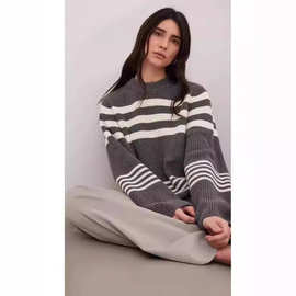 2024年 欧美女装同秋冬新款针织衫绣花开衫气质减龄宽松休闲 毛衣