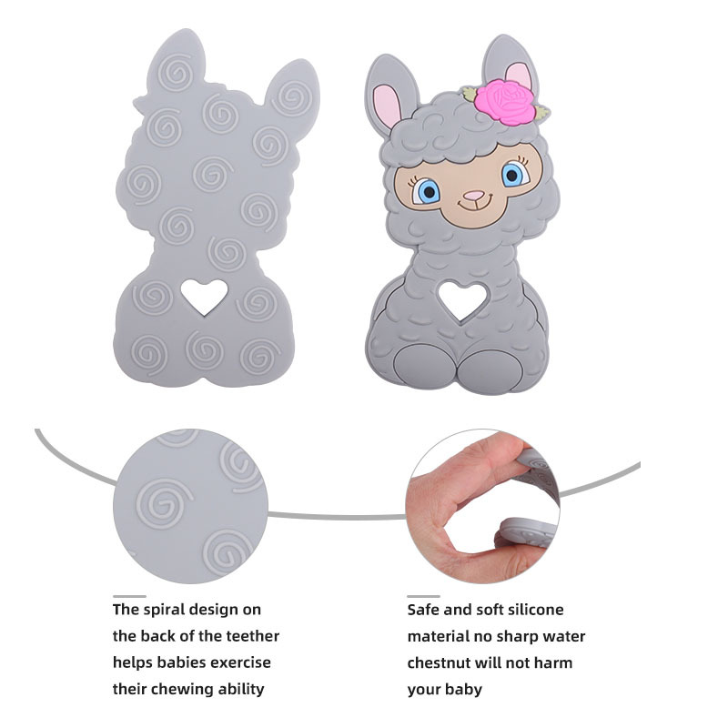 Amazon nuevo bebé de dibujos animados animal ovejas molares mordedor bebé juguetes creativos maternal y niño suministros fabricante