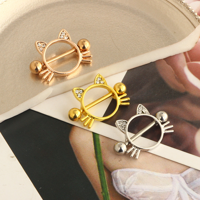 Labret piercing jewelry detail image