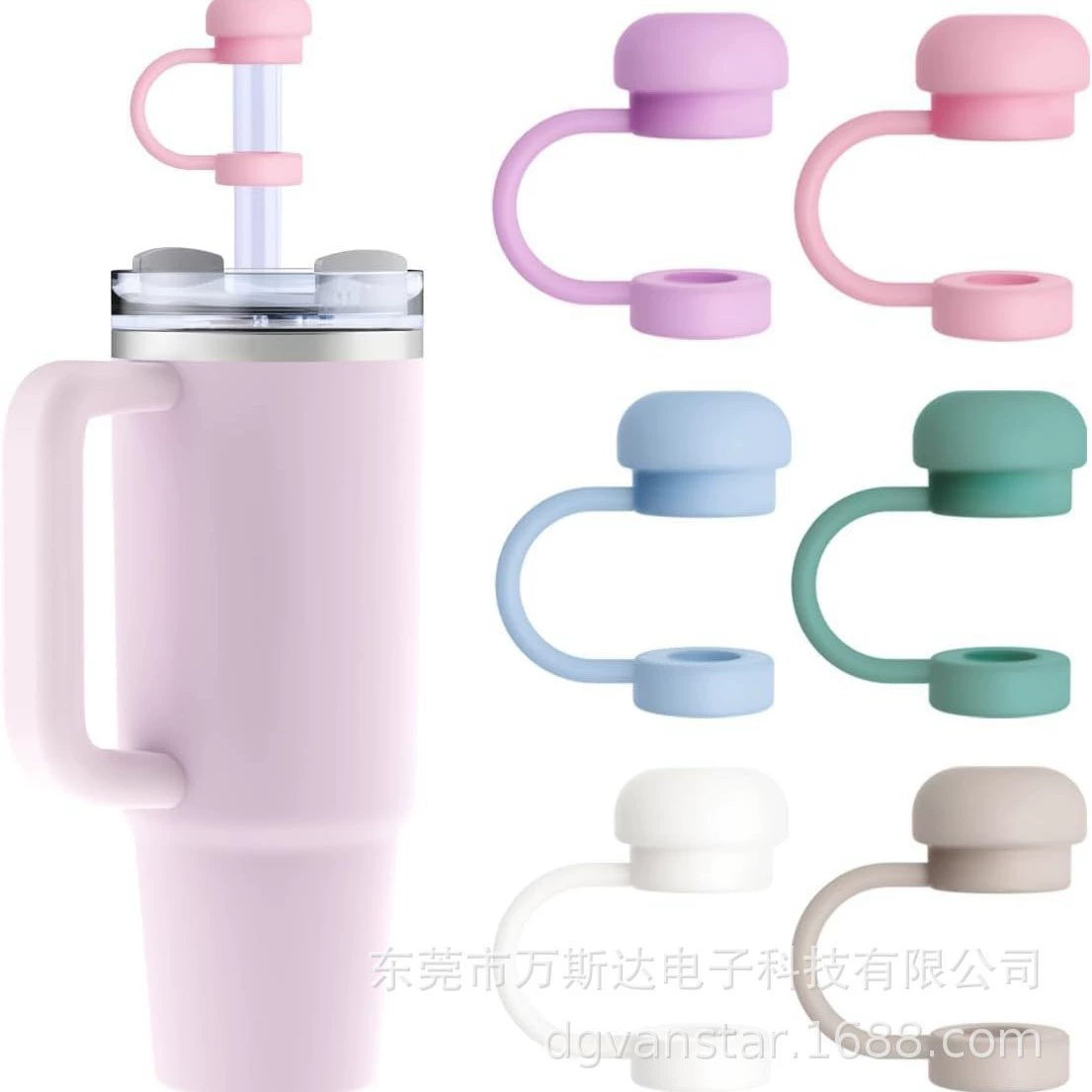 Universal genuine dustproof hermetic silicone straw, 9-10mm