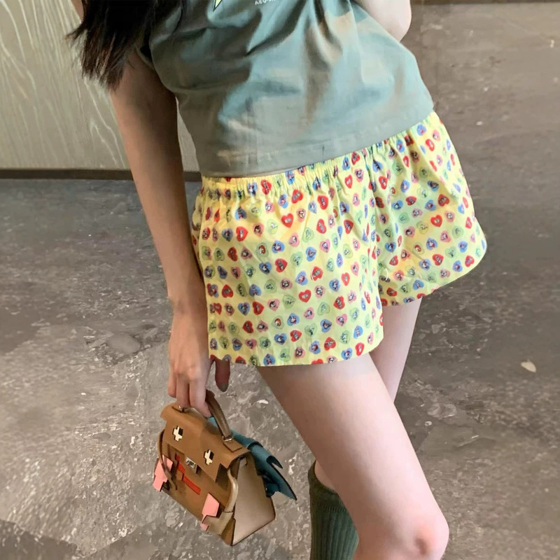 Nanyou Quality Niche Design Cartoon Powerpuff Girls Heart-Print Floral Casual Shorts for Women 26Ss New Style Nanyou Quality Niche Design Cartoon Powerpuff Girls Heart-Print Floral Casual Shorts for Women 26Ss New Style