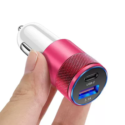 Mobil şarj cihazları Aluminum Alloy Steel Cannon Car - bai-mei-usb-pd
