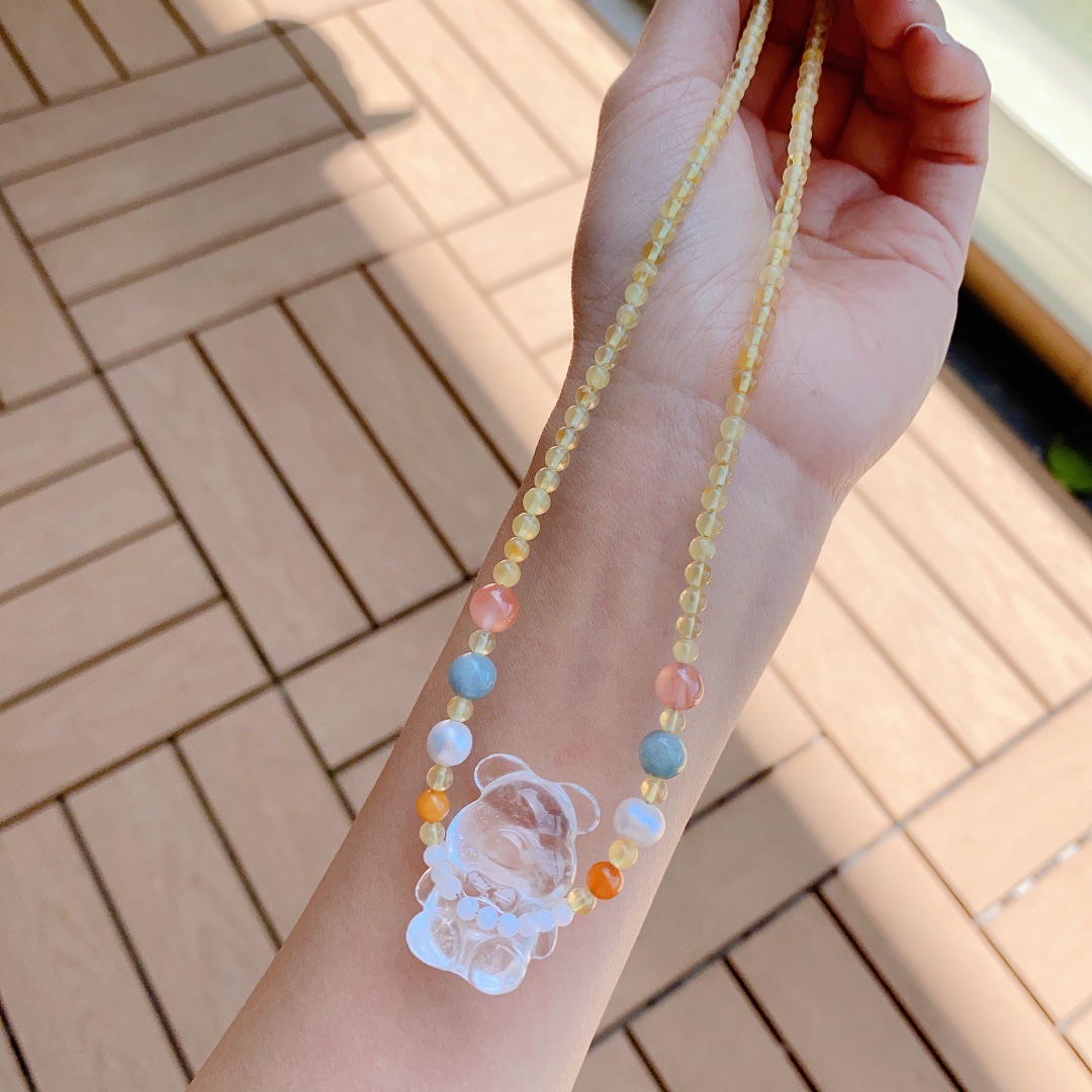 화이트 크리스탈 베어 밀랍 19mm×28mm