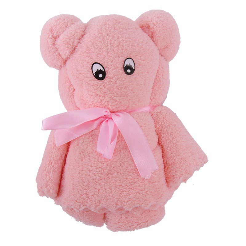 Медведь полотенце подарок для рук креативное моделирование коралловый флис медведь открытие свадебный подарок небольшой подарок полотенце