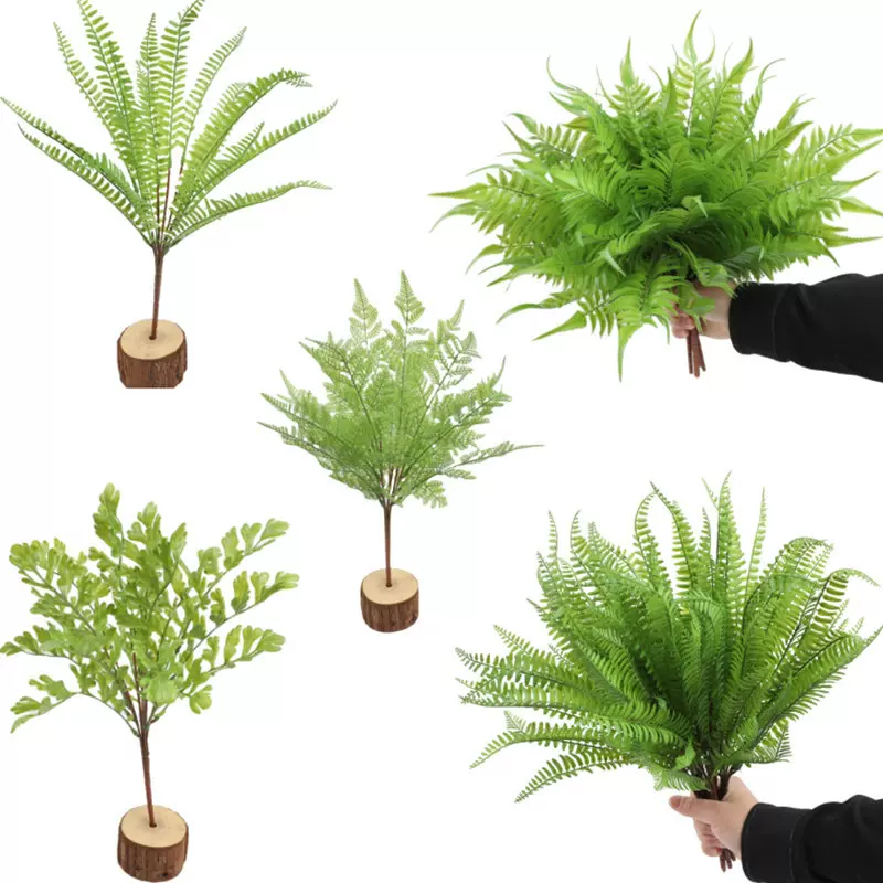 仿真绿植手感蕨类波斯叶户外庭院家居装饰摆件 人造花假花批发