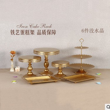 Estilo europeo de hierro soporte de la torta traje de decoración de la boda tienda de postres merienda soporte de cóctel accesorios de baile placa de la torta