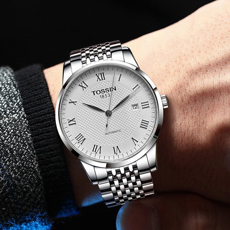 Swiss Official Authentic Watch Tossin1853 Men's Fully Automatic Mechanical Watch Lock Series Anti-