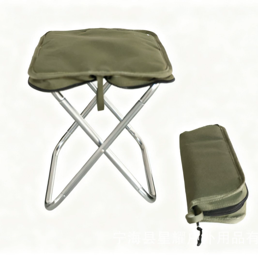 Travel handheld pony for fishing, metal folding simple storage system for camping, aluminum alloy