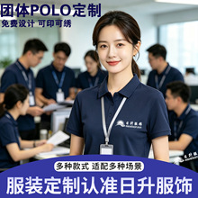 纯棉工作服翻领polo定制衫冰丝速干工装短袖定做班服文化衫广告衫