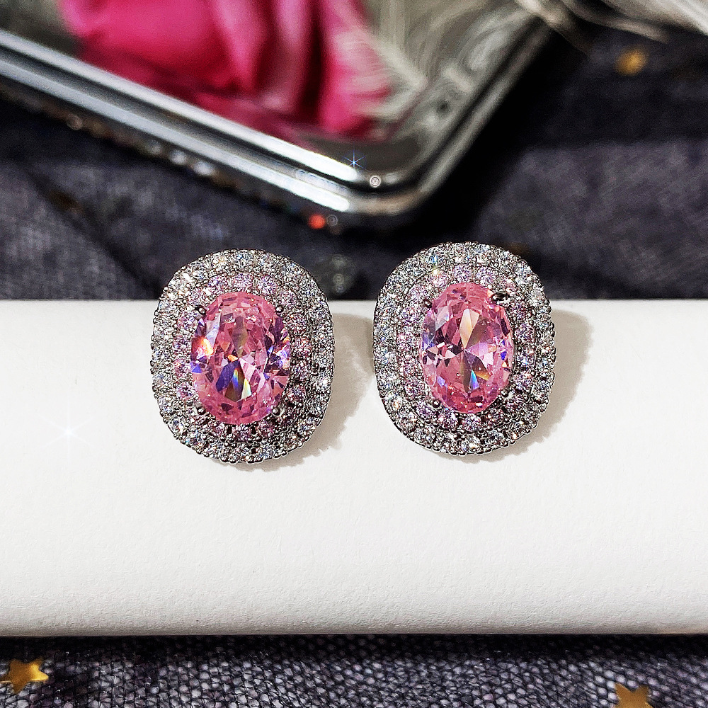 1 Paire Style Simple Brillant Carré Incruster Le Cuivre Zircon Boucles D'Oreilles display picture 8