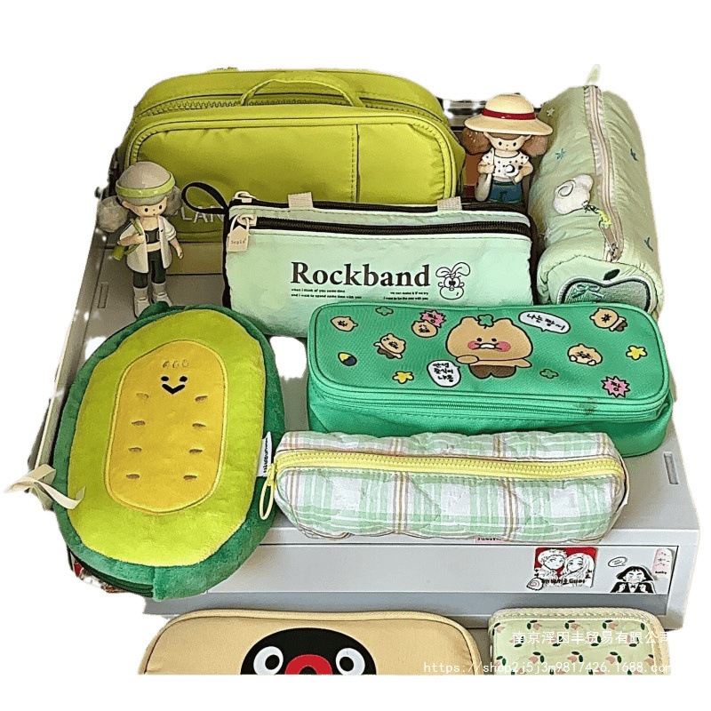 Bolsa de bolígrafo de temporada escolar, bolsa de almacenamiento de papelería multifuncional de gran capacidad, bolsa de dolor de alto valor facial