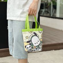 水桶手提韩风少女心妈咪便当袋上班小拎包童趣涂鸦帆布包可爱插画