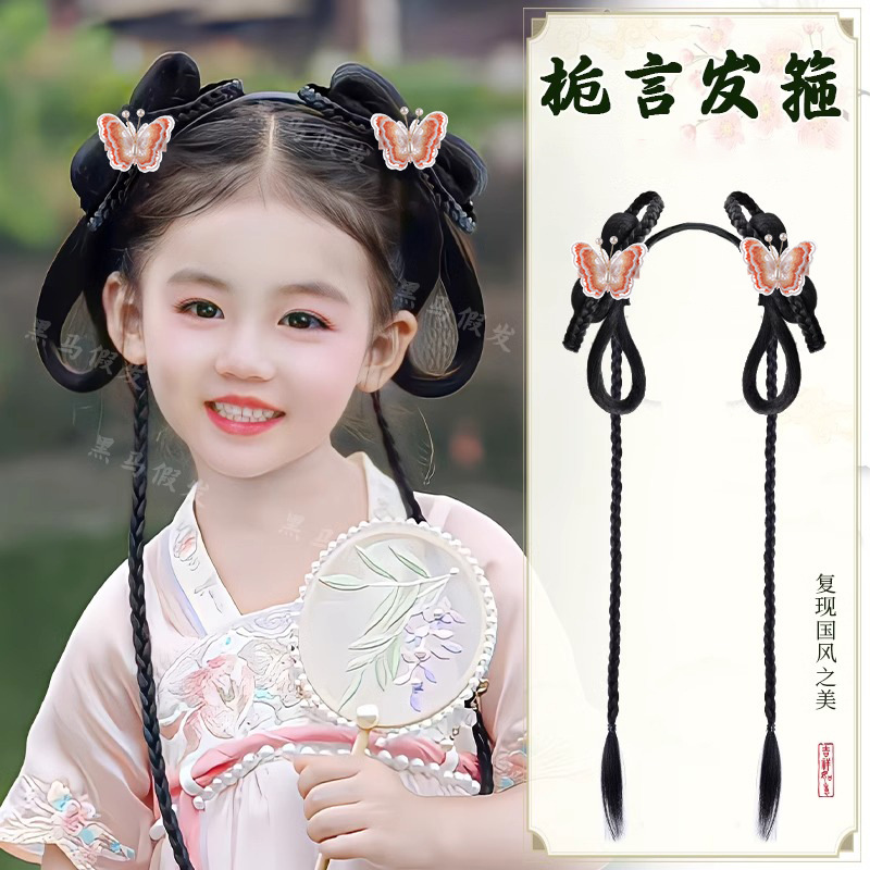 Children's gardenia headband + wanqing pair clip