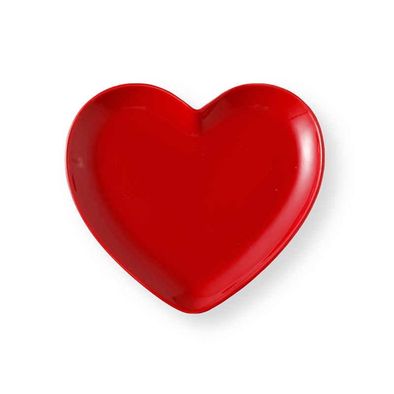 Plato de amor de alta apariencia hogar plato de postre horno microondas horno arroz al horno placa imprimible LOGO pareja vajilla