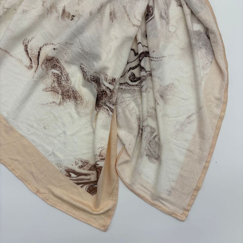 热销精品柔软丝光棉双面渗透印花包头巾 Printed Jersey Hijab|undefined