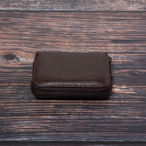 Cross-border best-selling monochrome high-fashion accordion card holder for men, small card case and money clip in one, ID holder organizer