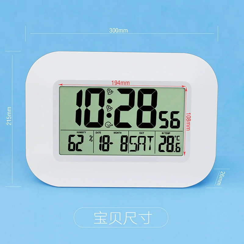 Европейский и американский трансграничный простой домашний вестибюль гостиная спальня настенные настенные часы LCD цифровой дисплей многофункциональный календарь