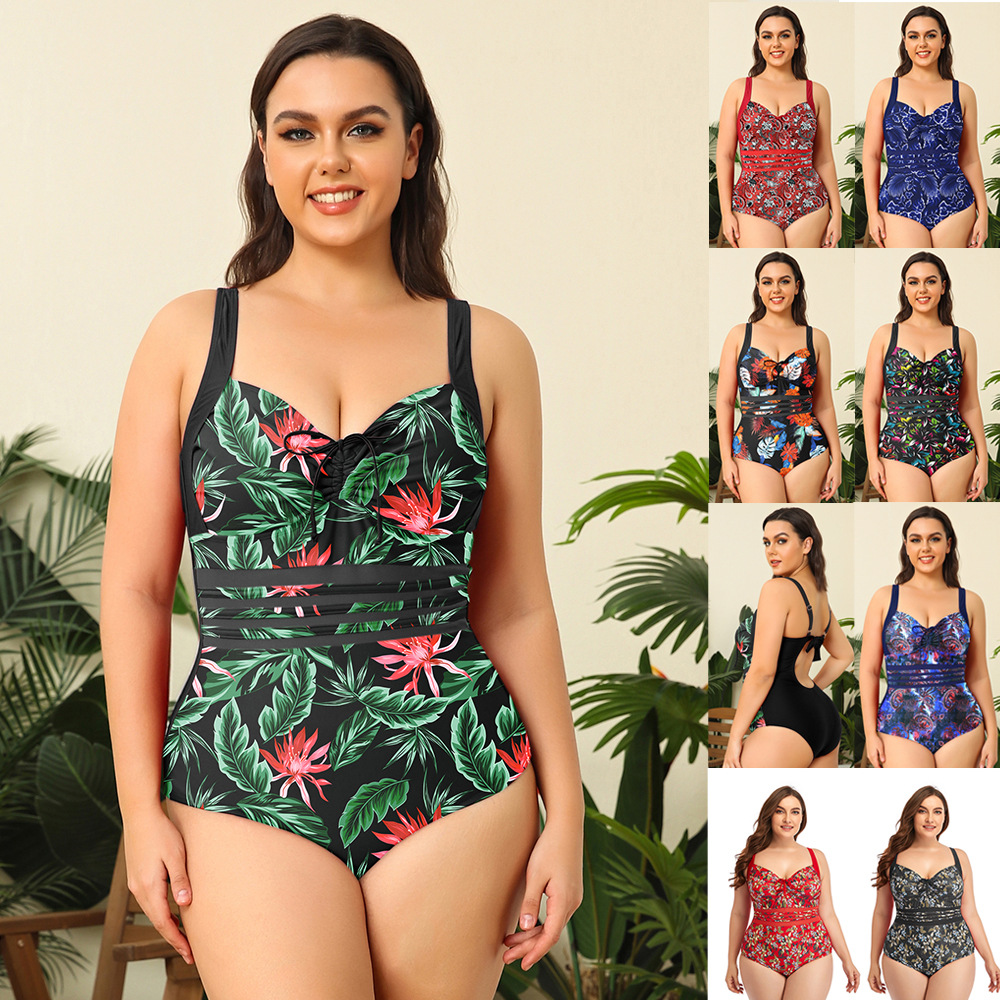 Mode féminine nouveau une pièce grande taille imprimé Sexy printemps chaud maillots de bain pour les femmes_voghion.com