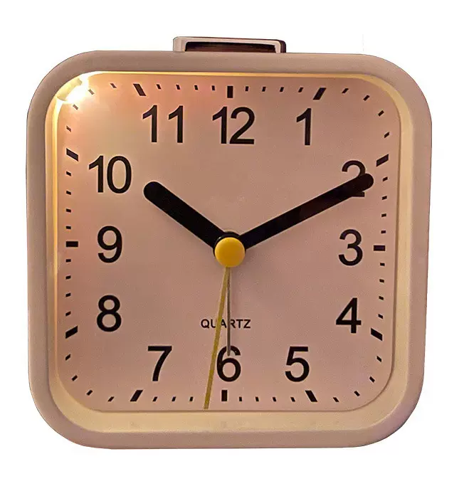 跨境热销创意方形小台钟静音床头钟经典简约卧室闹钟厂家直销家用