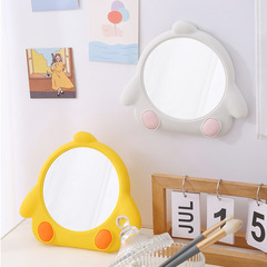 Plastic products chick makeup mirror desktop desktop vanity mirror bathroom hanging mirror with mobile phone holder wholesale