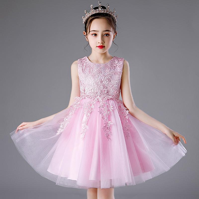 Vestido de princesa de niños de verano ropa de niños vestidos de verano de chicas vestidos de niños pequeños y medianos vestidos de espectáculo de ropa