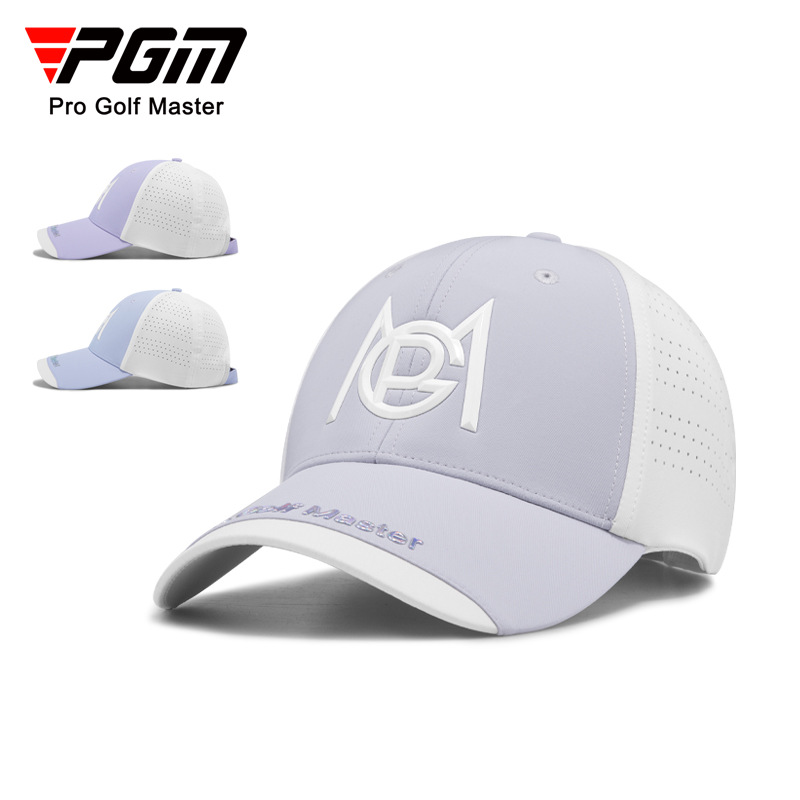 Mũ lưỡi trai golf nữ PGM chống nắng thoáng khí — MZ053-màu xanh nhạt, MZ053-màu tím nhạt, MZ053-màu xám nhạt