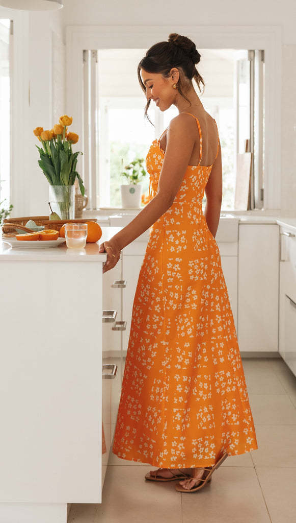 Women's Strap Dress Sexy Strap Printing Backless Sleeveless Ditsy Floral Maxi Long Dress Holiday Daily display picture 4