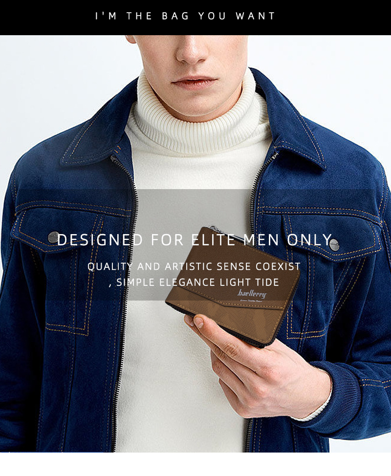 60g Weight Polyester Lining Material Zipper Closure Type Small Wallets Bags Type 1 Piece Quantity Casual, Daily Occasion Pu Leather Material Solid Color Pattern All Seasons Season Men's Gender Basic Style Square Shape Men's Solid Color Pu Leather Zipper Small Wallets 2