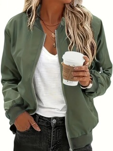 Z 32015 Solid Cargo Style Jacket ��ɫ���b�L�������uͨ�¿