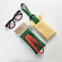 日系メガネバッグ女性携帯近視抗圧衝突色創意サングラスサングラス目袋収納バッグロープ式