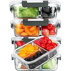 직사각형 3 칸 960ml × 5 의 5 조각 세트