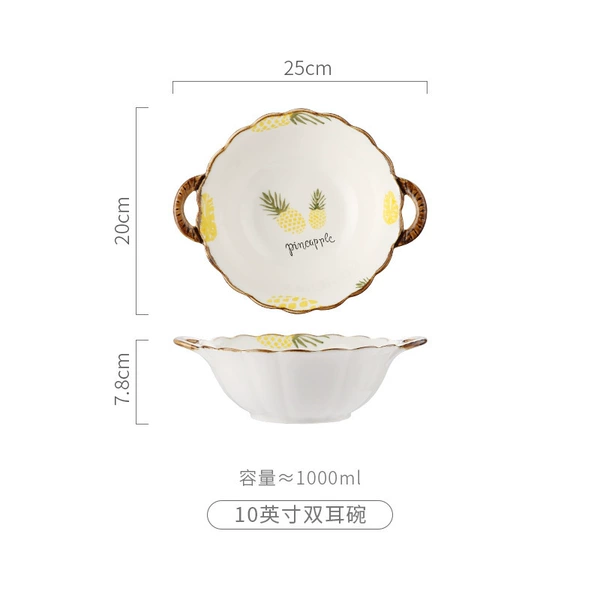New Pineapple - 9.5-inch Double Ear Noodle Bowl (36)
