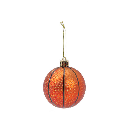 Cross-border Christmas ball football basketball rugby baseball 6cm set Christmas ball cover gift box Christmas decorations