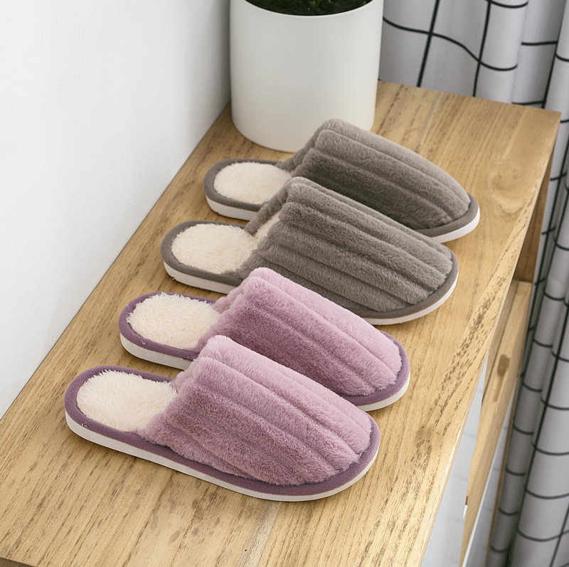 2020 new pattern spring and autumn Cotton slippers indoor lovers The thickness of the bottom Home Plush keep warm Home slipper wholesale