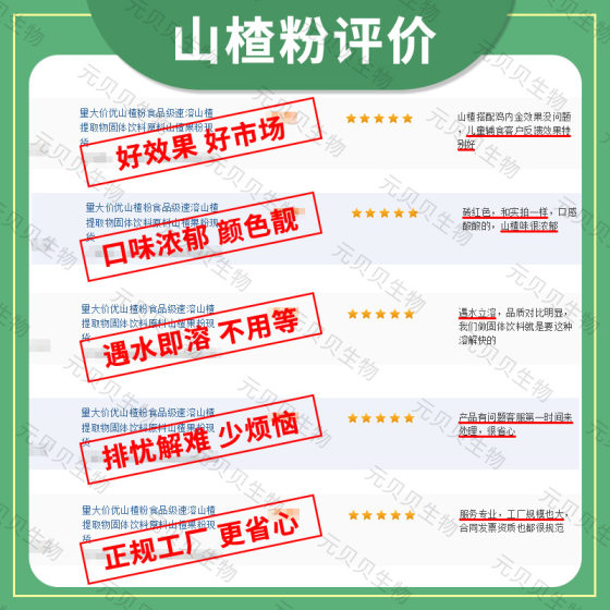 Factory Direct Supply Hawthorn Powder Food Grade Bulk Hawthorn Extract Beverage Candy Raw Material Hawthorn Fruit Powder Wholesale