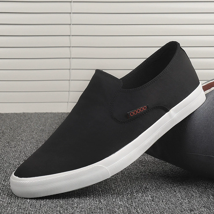 2024 Весенние мужские туфли Один педаль повседневные туфли дышащие брезентовые туфли Корейская версия туфли