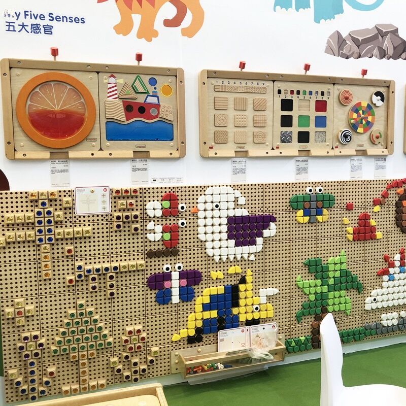 Variable jack wall game building blocks early education multi-purpose wall board pipe splice STEM wall hole hole wall toy