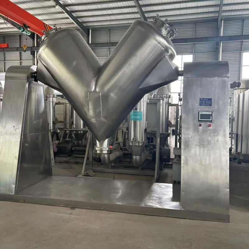 转让二手不锈钢V型混合机 3000升混合机 食品混合设备